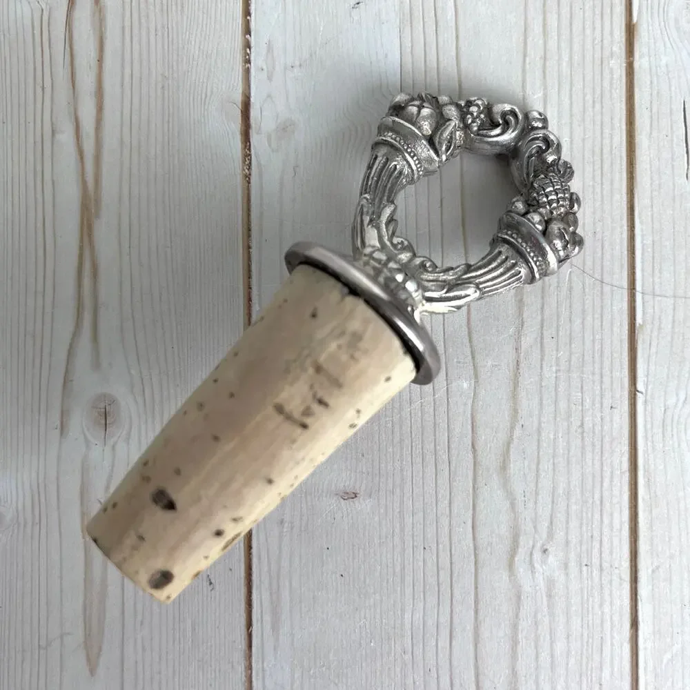 Vintage Reed & Barton Silver Plate Decanter Bottle Stopper 1624 King Francis